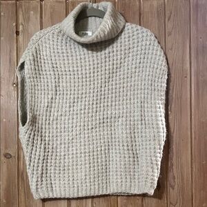 Bluivy Cream Cowl Neck Sweater Vest